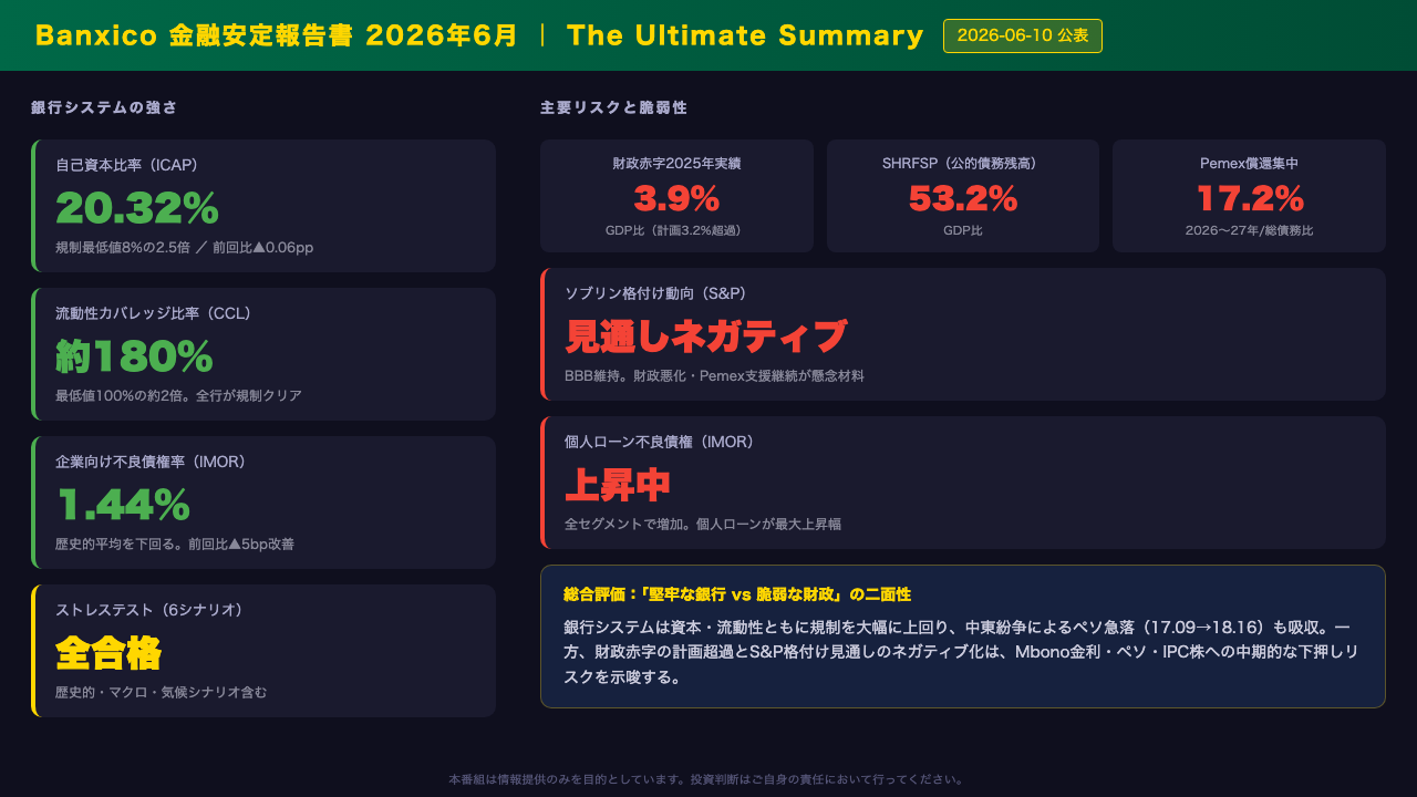 The Ultimate Summary：メキシコ金融システムの強さと脆弱性