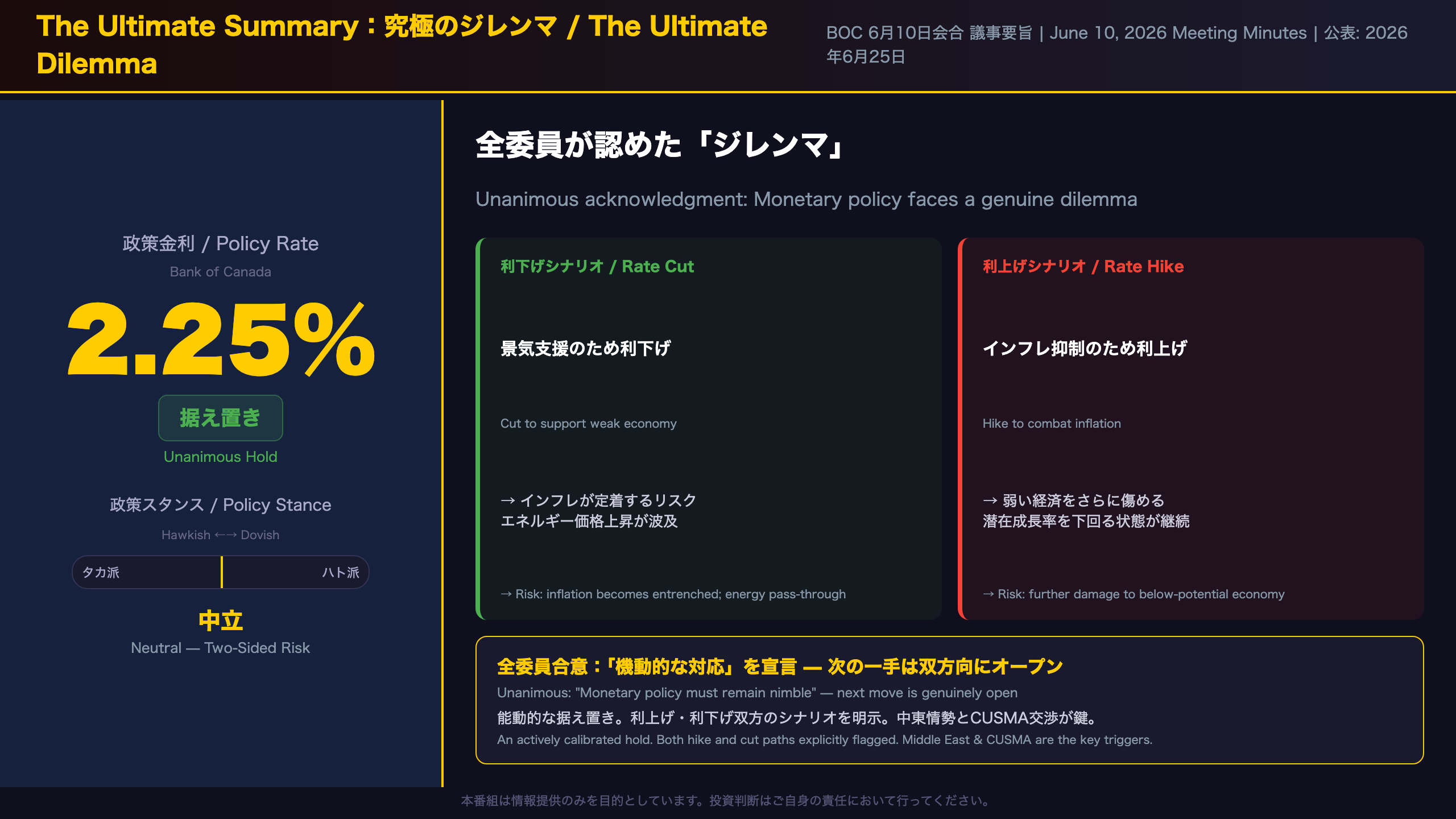 The Ultimate Summary：究極のジレンマと「据え置き」の意味